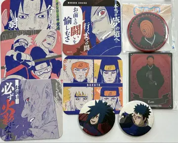 NARUTO 마다라 오비토 토비 굿즈 세트 캔뱃지 코스터