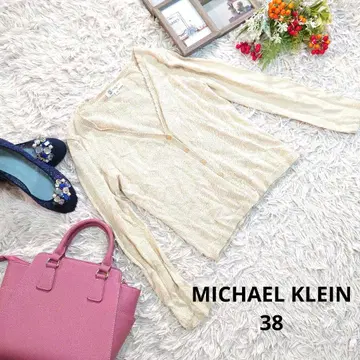 새상품급 MICHAEL KLEIN 가디건/볼레로 (M) 베이지/라메