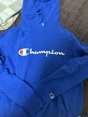 Champion 후드티 L 사이즈 파랑