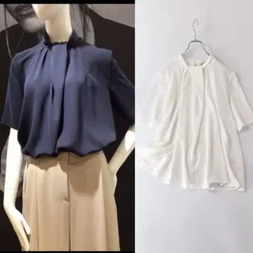 새상품급 Theory luxe 넥 디자인 블라우스 풀오버 38