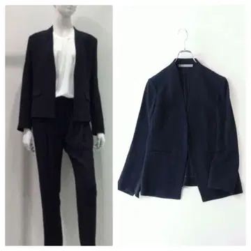 새상품급 Theory luxe 노카라 자켓 LIFT DONNA.A 네이비