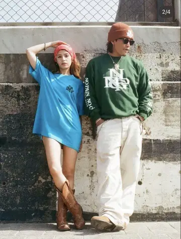 NOPAIN NOGAIN 그린 맨투맨