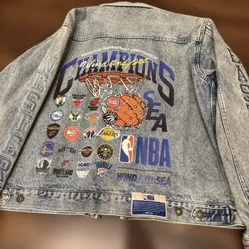 NBA WIND AND SEA 데님 자켓