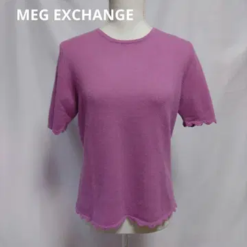 MEG EXCHANGE 메그 엑스체인지 니트 캐시미어 반팔 상의