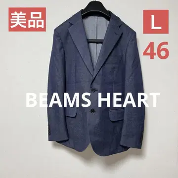 새상품급 BEAMSHEART 빔즈 테일러드 자켓 데님 46