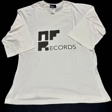 사카낙션 NF RECORDS 티셔츠 M 사이즈 화이트 구제 의류