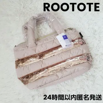 새상품 rootote 페더 스팽글 다운 백 베이지