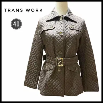 클리닝 완료 TRANS WORK 브라운 퀼팅 자켓 L