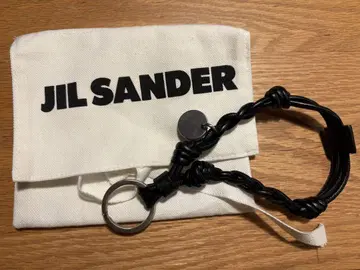미사용 새상품 JIL SANDER 블랙 가죽 키링
