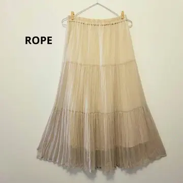 ROPE 쉬폰 플리츠 롱 스커트