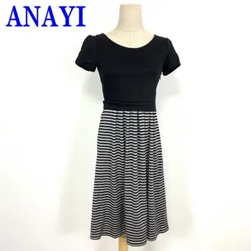 ANAYI 아나이 반팔 원피스 블랙 리오셀 면 코튼 38 C2823