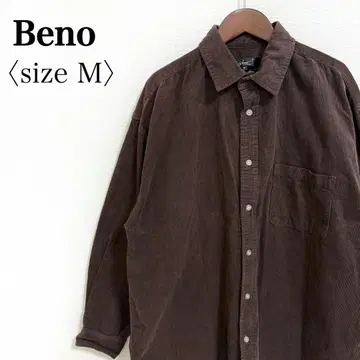 Beno 남성용 코듀로이 긴팔 셔츠 다크 브라운 M 가을/겨울 캐주얼