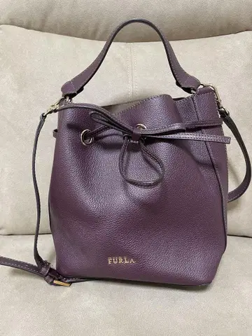 [ 새상품급 ] FURLA (훌라) 2way 가죽 숄더백 보르도