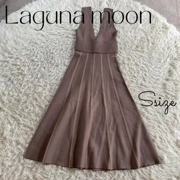 Laguna moon 니트 원피스 스커트 스트라이프 그레이지 구제 의류