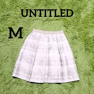 언타이틀 플리츠 스커트 M 베이지 고급 오피스 세레모니