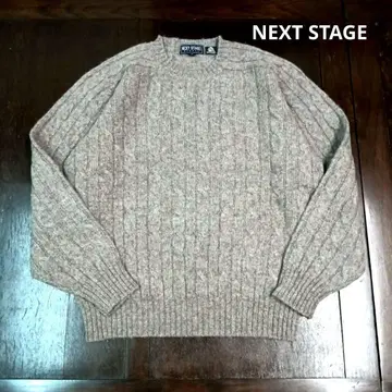NEXT STAGE 아란 니트 크루넥 스웨터