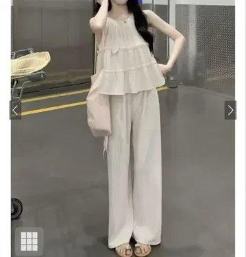 GRL 티어드 상의 x 와이드 팬츠 셋업 [ac2560]