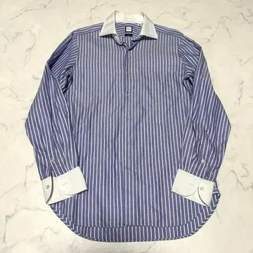 빔즈 F 와이셔츠 클레릭 블루 스트라이프 슬림 핏