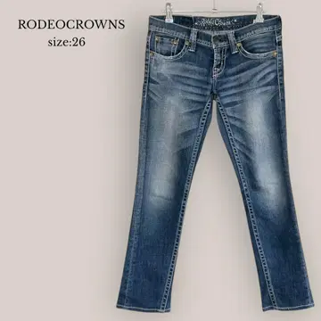 로데오 크라운 RODEOCROWNS 고품질 스키니 데님 로우라이즈 26