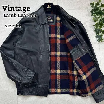 일본제 [ 빈티지 ] 소가죽 가죽 자켓 천연 가죽 90s 블랙 LL
