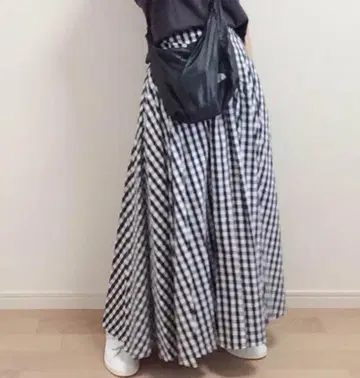 URBAN RESEARCH 서니 라벨 깅엄 체크 맥시 스커트