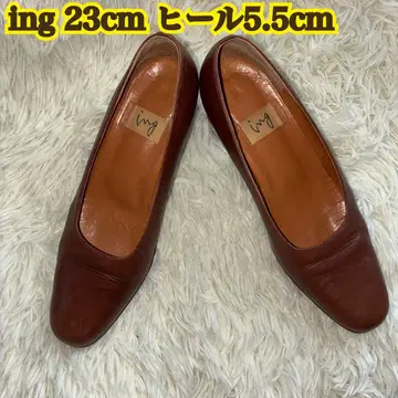 새상품급 ing 브라운 펌프스 23cm 힐 5.5cm