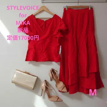 STYLEVOICE for MIKA 레드 셋업 M 새상품 화려한