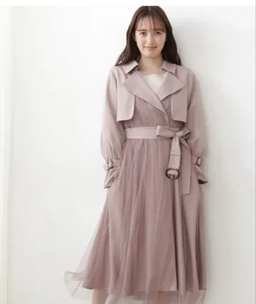 새상품 JILL by JILL STUART 튤 플레어 트렌치코트