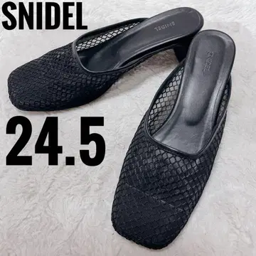SNIDEL 메쉬 뮬 24.5 블랙 여성용 슬립온