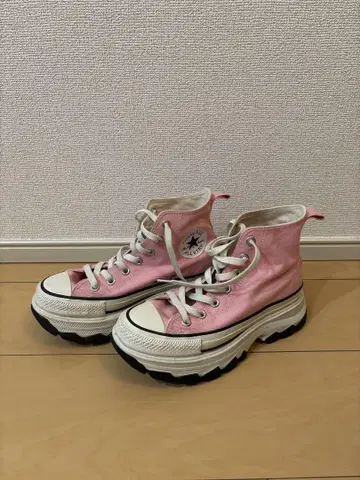ALL STAR 핑크 통굽 하이컷 스니커즈 converse 24cm