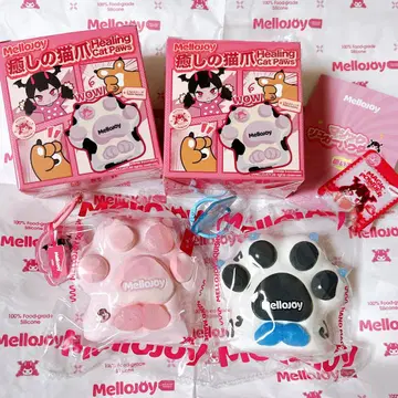 Mellojoy 스퀴즈 스위트 하트 스노우 고양이 손톱 DIYJOJO
