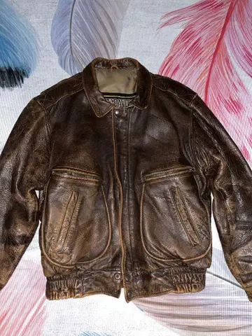 Harley-Davidson 가죽 MA-1 자켓