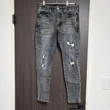 아담스 저글러 RFTG 스키니 청바지 그레이 데미지 가공