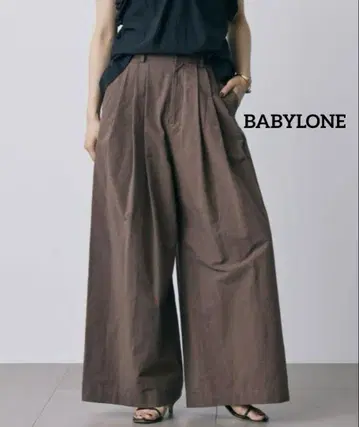 [ 새상품급 ] BABYLONE 바빌론 웨더 턱 와이드 팬츠 코튼 린넨