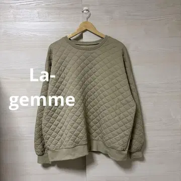 내추럴 무드 만점! La-gemme 퀼팅 오버 사이즈 맨투맨
