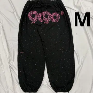 9090 girl 90 Logo Glitter Sweat Pants M