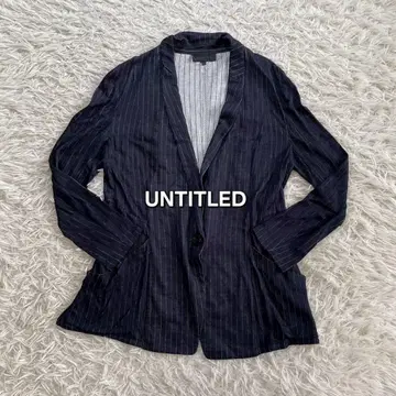UNTITLED 스트라이프 자켓 얇은 소재 테일러드 자켓 매니쉬