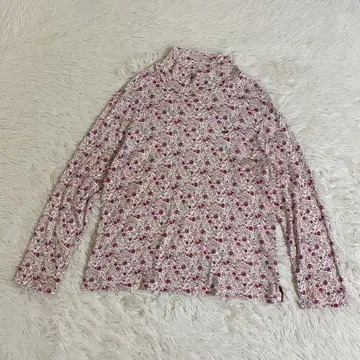 크로커다일 하이넥 롱 슬리브 꽃무늬 LL 여성용