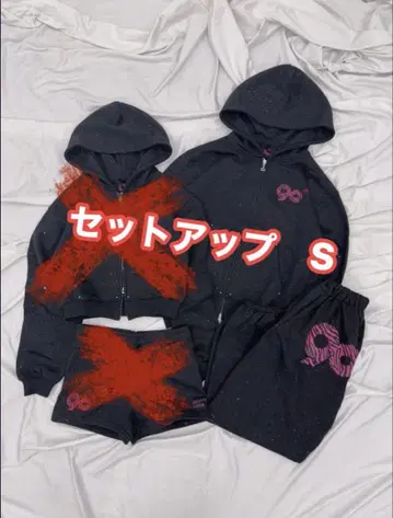 9090girl Glitter 셋업 Zip Hoodie Pants