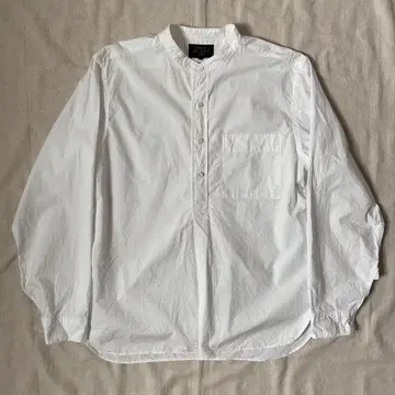BEAMS+ 밴드 카라 풀오버 셔츠 화이트 S 빔즈