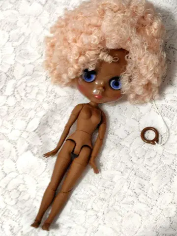 아이시 인형 핑크 아프로 슈퍼 블랙