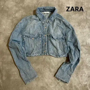 ZARA 자라 크롭 데님 셔츠 자켓 샴브레이