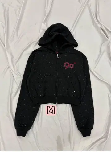 9090 girl Logo Glitter Zip Hoodie