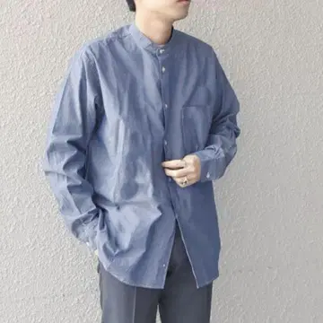 새상품급 SHIPS any 밴드 카라 셔츠 S