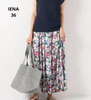 IENA/이에나 Deveaux 아트 플라워 프린트 스커트 꽃무늬 S