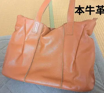 소가죽 토트백 브라운/오렌지 계열