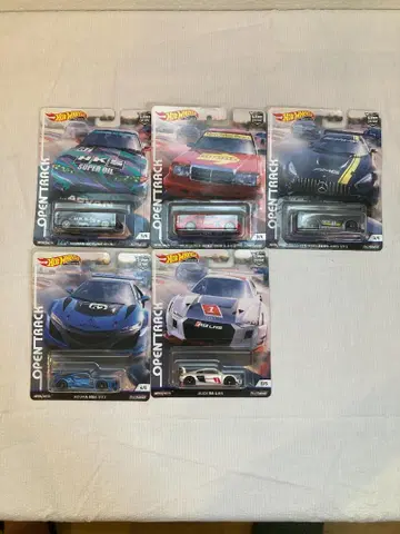 [ 5대 세트 ] Hot Wheels OPEN TRACK 미니카 세트