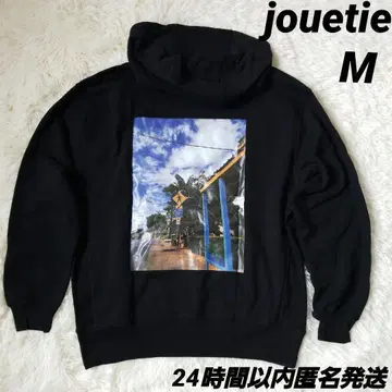 새상품 jouetie 쥬에티 프린트 후드티 블랙 M