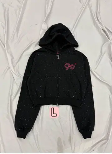 9090 girl 로고 글리터 집 후디