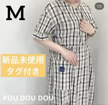 [미사용 새상품 택 포함] POU DOU DOU 체크 원피스